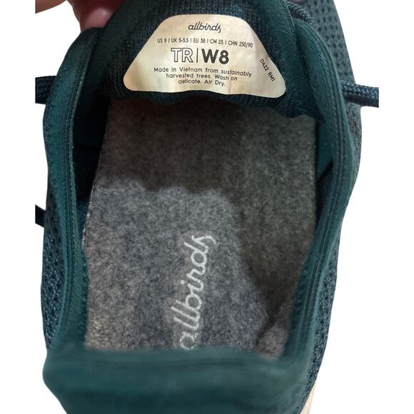 Allbirds Women’s Tree Runners – Dark Emerald Green – Size W8 - Picture 10 of 15